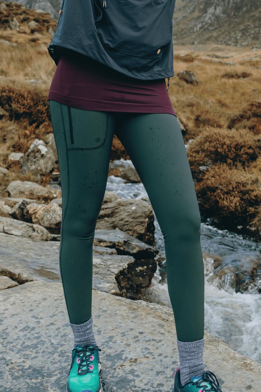 Clothes ACAI Outdoorwear Outdoor Leggings  Outdoor Softshell Leggings -  Forest Green ~ Genehasale